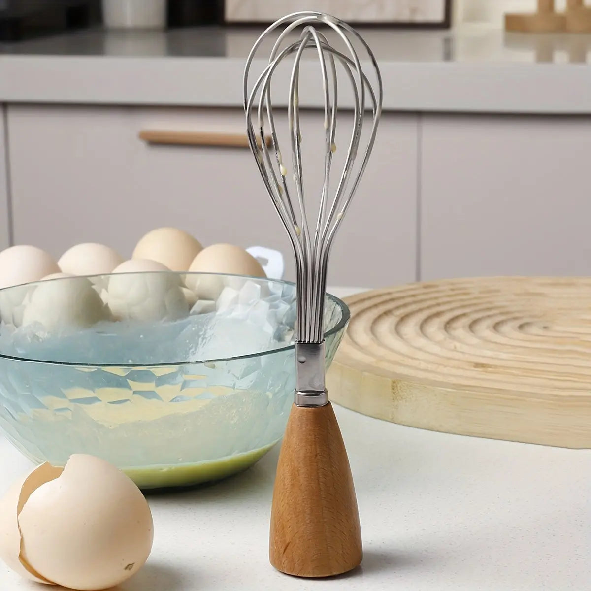 1pc, Mini Whisk, Stainless Steel Egg Beater, Blender, Mixer, For Blending, Whisking, Beating And Stirring, Baking Tools, Kitchen Gadgets, Kitchen Accessories Mortier-Et-Pilon