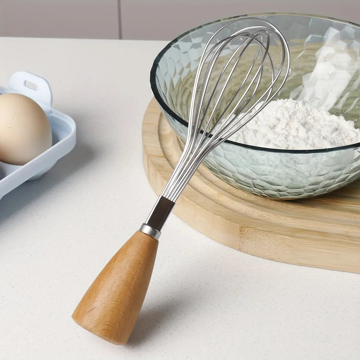 1pc, Mini Whisk, Stainless Steel Egg Beater, Blender, Mixer, For Blending, Whisking, Beating And Stirring, Baking Tools, Kitchen Gadgets, Kitchen Accessories Mortier-Et-Pilon